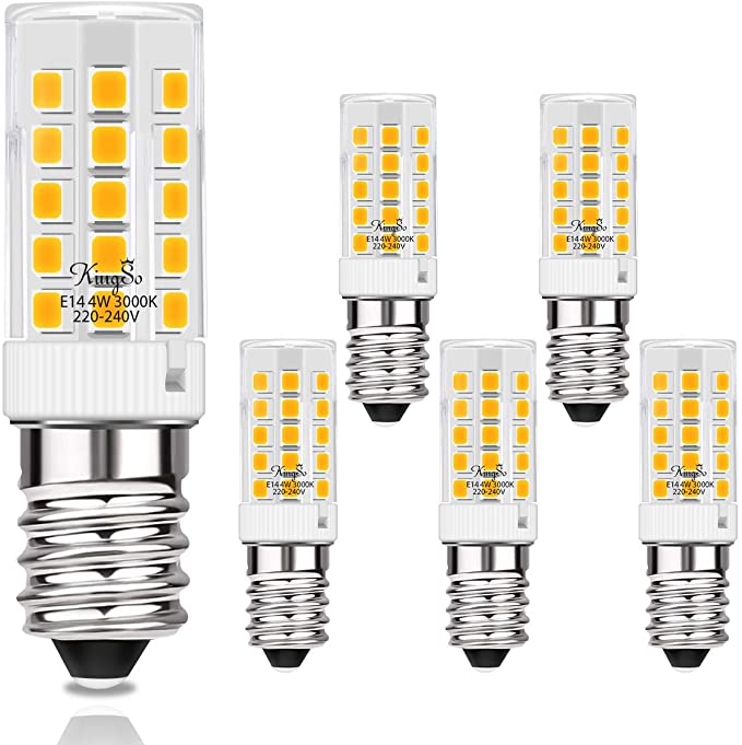 KINGSO 5 Pack E14 LED Bulb 5W 450lm 3000K Warm White Replace for Halogen Incandescent Bulb 220-240V 360 ° Angle for Bedroom Kitchen Home Non-Dimmable [Energy Class A  ]