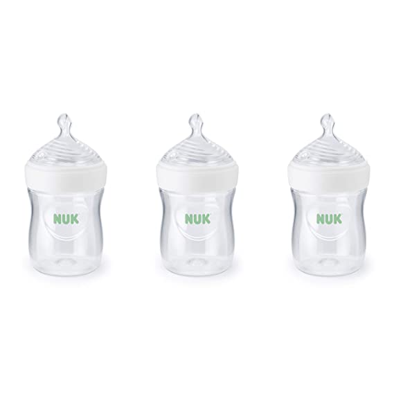 NUK Simply Natural Bottle with SafeTemp, 5 oz, 3 Pack, 0  Months