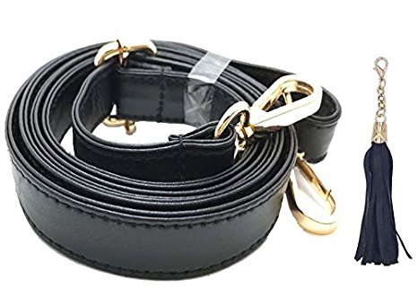 Purse Strap Replacement - Microfiber Leather for Crossbody Bag or Handbag, 0.8 inch Wide Adjustable 15-59 inch Long, Gold Buckles - by Beaulegan