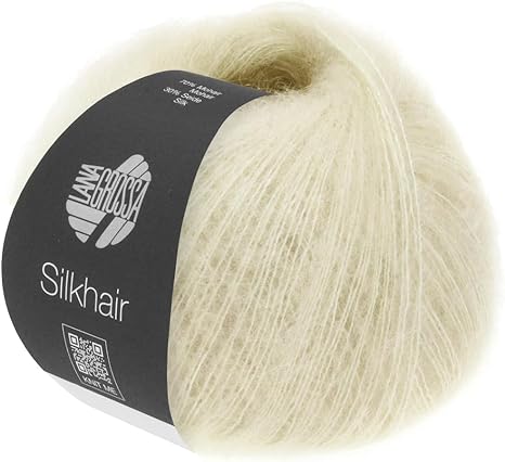 Lana Grossa Silkhair, 52 Raw White Yarn