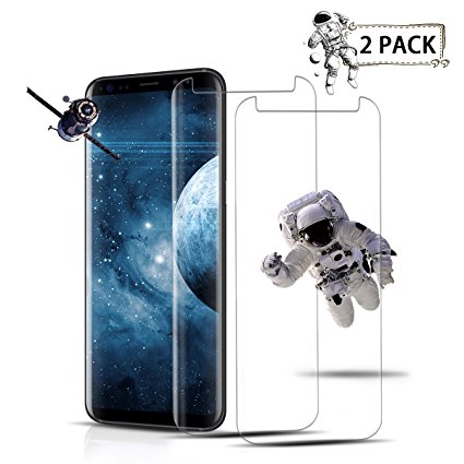Lupaava Screen Protector for Galaxy S8 Plus, [2Pack] Premium Tempered Glass Anti-Scratch Anti-Bubble, Clear High Definition [Case Friendly] for S8 Plus (S8 Plus)