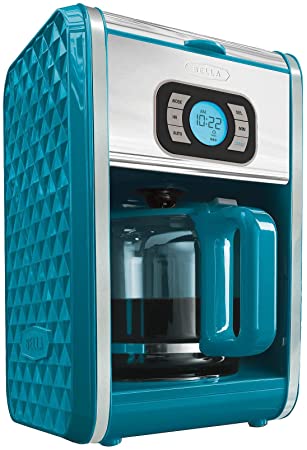 Bella Diamond Collection 12 Cup Programmable Coffeemaker Turquoise