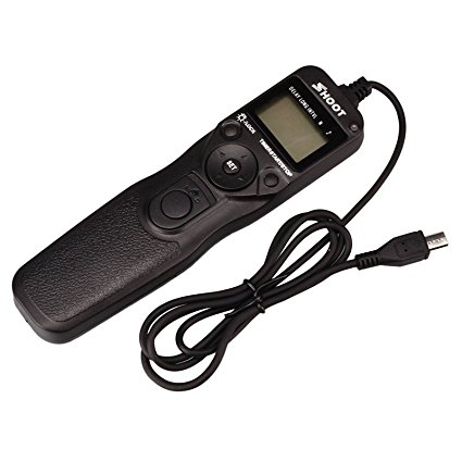 SHOOT Rm-vpr1 LCD Screen Timer Remote Shutter Release Time-lapse for Sony Alpha A7,A7R,A7II,A3000,A6000,SLT-A58, NEX-3NL, DSC-HX300, DSC-RX100M3, DSC-RX100M2,DSC-RX100II, DSC-RX100III Cameras