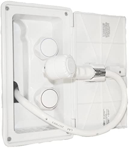 ITC 97023-A-D Polar White Exterior Shower with Brass Anti-Siphon Vacuum Breaker