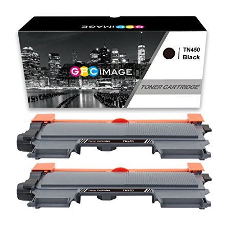 GPC Image 2 Compatible Toner Replacement for Brother TN450 (2 Black) for use in Brother FAX-2840 High Speed Mono Laser Fax Machine HL-2270DW HL-2240 HL2230 HL2240D HL2280 MFC7360N Printers