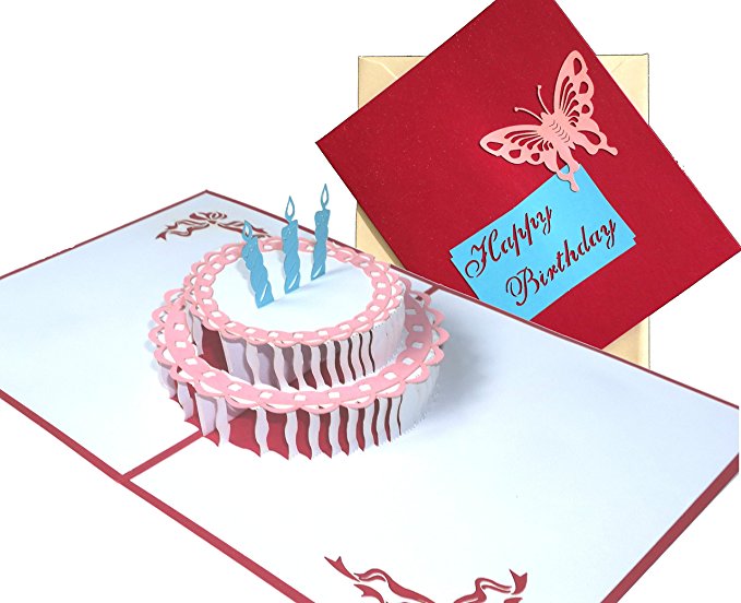 Paper Love Happy Birthday Card | 3D Pop Up Greeting Card | Write In Your Birthday wishes | Best Birthday Gift Idea For everyone