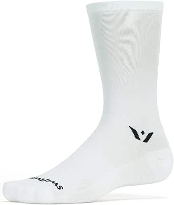 Swiftwick- ASPIRE Crew Cycling Socks, Firm Compression Fit, Moisture Wicking