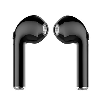 Bluetooth Wireless Foldable Hi-fi Stereo Over-ear Headphone Sports Earbuds Earphone with Microphone Adjustable Headband for Smart Phones Tablets (i7tws-black)