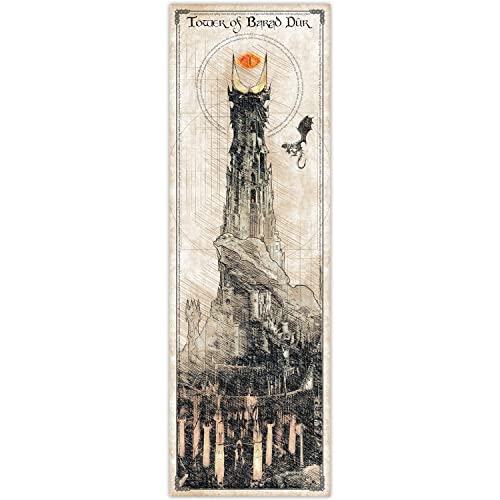 LOTR - Sauron's Tower - Barad Dur - Da Vinci Style Sketch print - 11.75x36