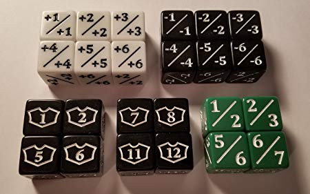 24x Counter, Negative, Goyf & Loyalty Dice for Magic: The Gathering and other games/CCG MTG