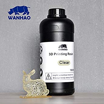 Wanhao UV Cure 3D Printer Resin - Clear 1L