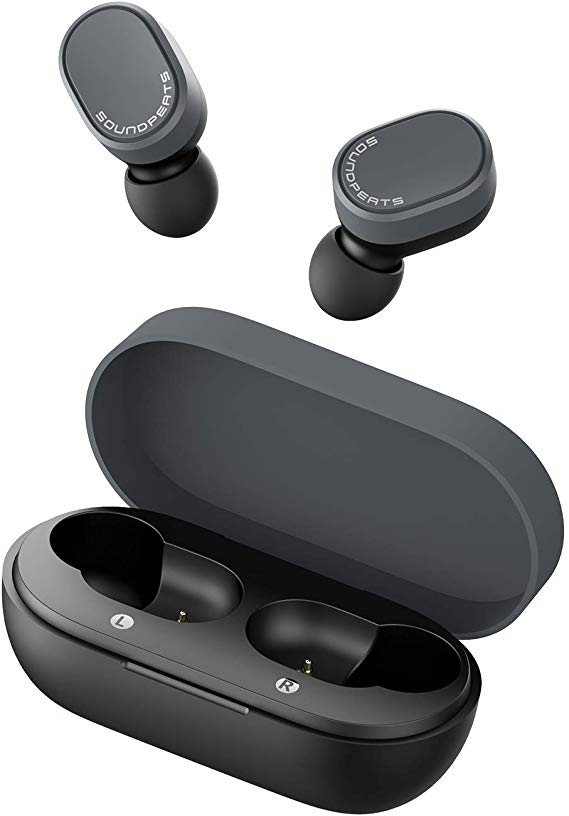 SOUNDPEATS True Wireless Earbuds TrueDot Bluetooth 5.0 Headphones with Smart Touch Control, One-Step Pairing, Built-in Mic, 7.2mm Composite Driver, Total 14 Hours Playtime