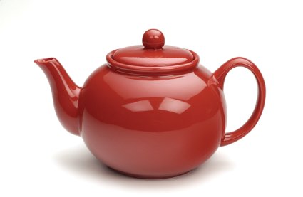 RSVP Cherry Red 6 cup Stoneware Chai Teapot