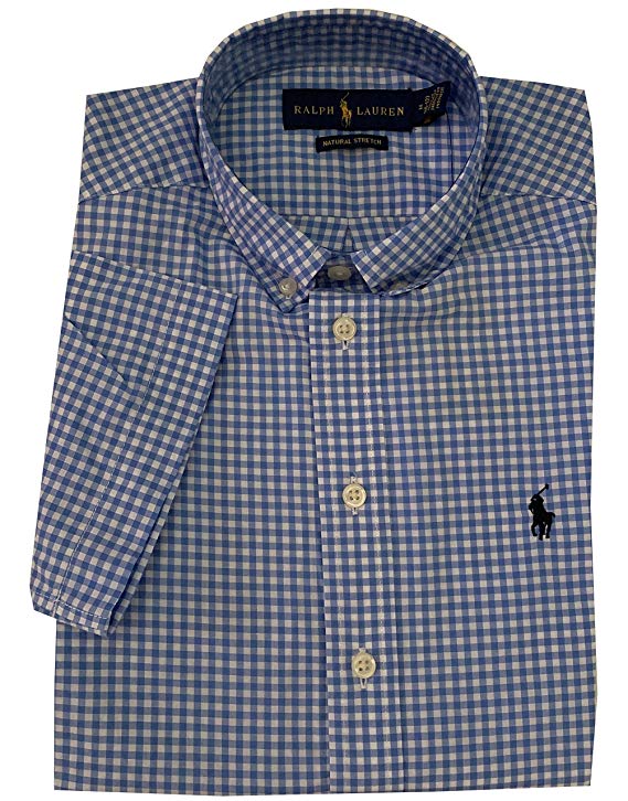 Polo Ralph Lauren Boys 8-20 Natural Stretch Short Sleeve Button Down Shirt