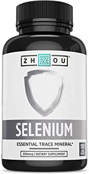 Zhou Selenium 200mcg | for Thyroid, Prostate and Heart Health | Essential Trace Mineral with Superior Absorption | No Yeast | 100 Veg Caps