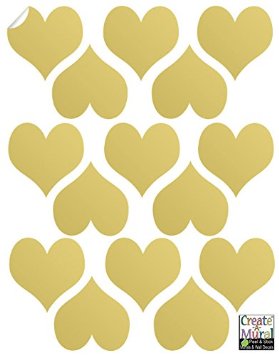 Gorgeous Gold Heart Wall Decals