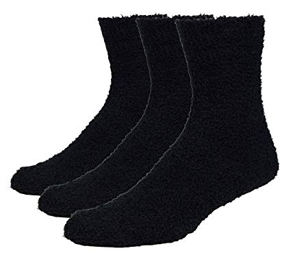 Fitu Men's Soft Warm Cozy Fuzzy Socks 3-pack With Gift Box