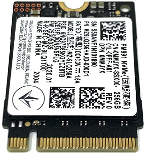 OEM Samsung 256GB M.2 PCI-e NVME Internal Solid State Drive 30mm 2230 Form Factor