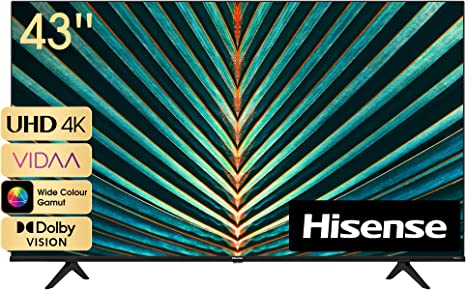 Hisense 43A7GV - 43 inch 4K Ultra HD VIDAA Smart TV,Dolby Vision HDR, Built in Amazon Alexa, with Voice Remote (Canada Model) 2022