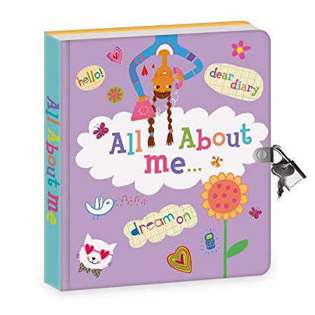 Peaceable Kingdom All About Me 6.25" Lock and Key, Lined Page Diary for Kids