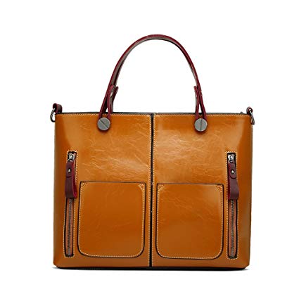 JUMENG Classy Women Top Handle Satchel Handbags Shoulder Bag Messenger Tote Bag