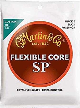 Martin Silk and Steel/Silk and Phosphor Folk Guitar Strings, (.011 - .047)