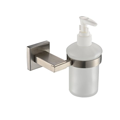 KES Bathroom Lavatory Soap Lotion Dispenser Pump Wall Mount with SUS304 Stainless Steel Post, Brushed Finish, A2490-2