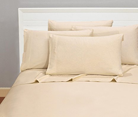 Bellerose Microfiber Sheets Quality Bedding 1800 Series 6 Piece Classic Soft Bed Linens Deep Pocket Fitted Sheet, Bonus 4 Pillow Cases, Add A Elegant Touch To Your Bedroom - King, Cream