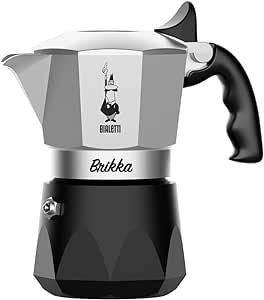 Bialetti Nuova Brikka 2 Cups 2023 | Moka Caffetteria Caffè Espresso 0007327