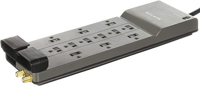 Belkin Surge Protector, 3940 Joules, 12 Outlets, 8', Gray