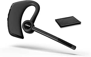 Jabra Talk 65 Premium Bluetooth Mono Headset - Wireless, Noise-Cancelling, 14-Hour Talk Time, IP54 Water Resistant, Voice Assistant Compatible, Black, Includes Cleaning Cloth, Talk65-CC