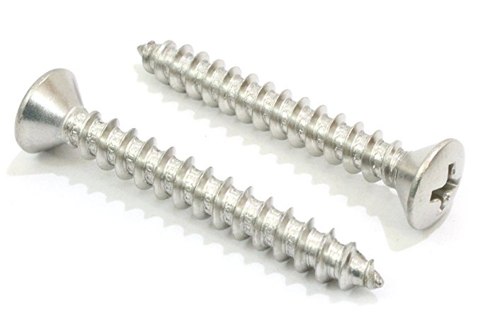 #10 x 1" Stainless Steel, Oval Head Wood Screws (100pc), 18-8 (304) Stainless Steel Choose Size & Type, By Bolt Dropper