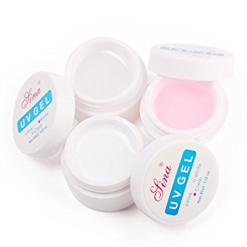 New Professional White / Pink / Clear Color Builder Gel Uv Nail Art Manicure (3 Pcs ) by 100Tech