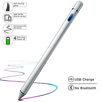 Stylus Pens for Touch Screens Fine Point，ABsuper Active Stylus Pen Rechargeable Compatible with Ipad iPhone Android and Tablet, Capacitive Stylus with Glove for Writing Drawing