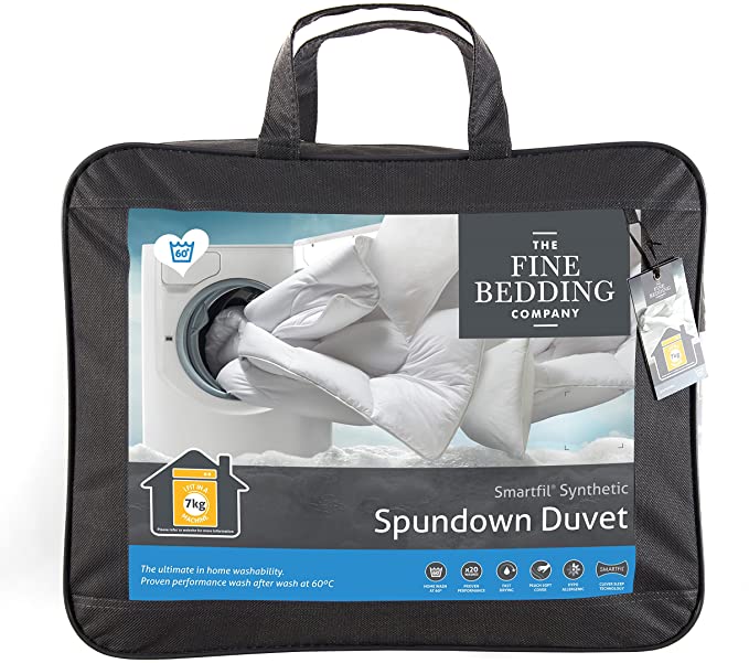 The Fine Bedding Company SPUNDOWN Double Duvet All Seasons 9   4.5 TOG - with Soft Microfibre Filling - Washable Anti Allergy