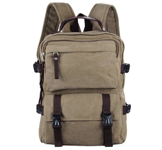 Polare Canvas Backpack Rucksack Hike Bag Messenger Bag Satchel Fit 156laptop