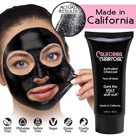 California Charcoal Activated Charcoal Peel-Off Mask by BulbHead (1 Pack)