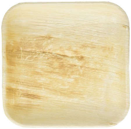 Leafware Square Plates (25 Pack), 9", Natural