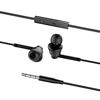 Earbuds, Ustek In Ear Earphones Wired Earphones Stereo Headphones with Mic Black …