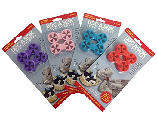 Loc A Sok Sock Locks (Pack of 40 - Purple, Pink, Blue and Red)