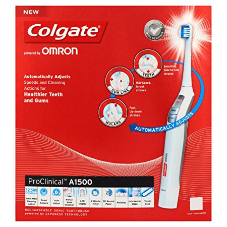 Colgate A1500 ProClinical Rechargeable Electric Toothbrush - White