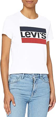 Levi's Damen The Perfect Tee T-Shirt,Sportswear Logo White,S