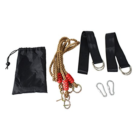 Tree Swing Hanging Strap Kit 5.9ft Holds 660lbs Adjustable Rope With 2 Strap & Carabiner Hook For Swings And Hammocks by ToySharing