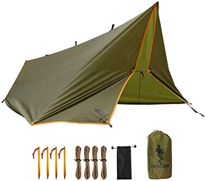 FREE SOLDIER Waterproof Portable Tarp Multifunctional Outdoor Camping Traveling Awning Backpacking Tarp Shelter Rain Tarp