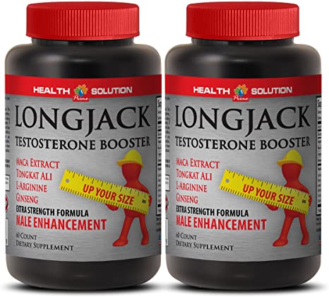 Male Enhancing Pills Increase Size and Length - LONGJACK Size UP (All Natural Formula) - Tongkat ali and maca - 2 Bottles 120 Capsules