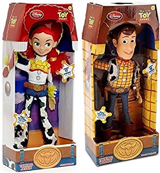 Disney Store Exclusive Toy Story 3 Talking Woody and Jessie Dolls 16"