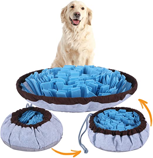 Pet Arena Adjustable Snuffle mat for Dogs, Dog Puzzle Toys, Enrichment Pet Foraging mat for Smell Training and Slow Eating, Stress Relief Interactive Dog Toy for Feeding, Dog Mental Stimulation Toys