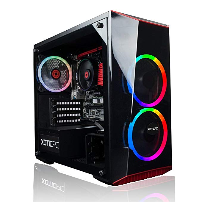 XOTIC PC Gamer's Choice AMD Gaming Desktop PC - Quad Core 3.6GHz AMD Ryzen 5 2400G | Radeon RX Vega 11 Graphics | 16GB DDR4 | 250GB SSD | 1TB HDD | Windows 10 | 3 Year Parts Warranty