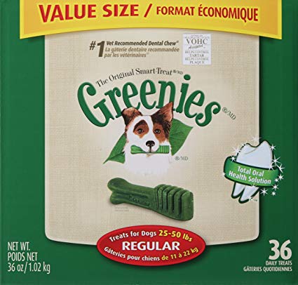 Greenies 108 Count 108-Ounce Dental Chews, Regular