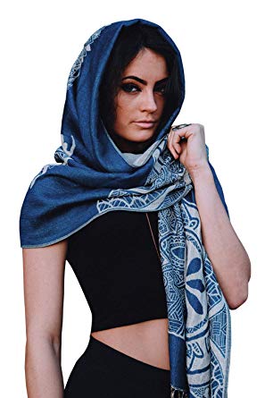 Unique Black Owl Pashmina Rave Scarf And Shawl Wrap Light Gifts Scarfs For Women